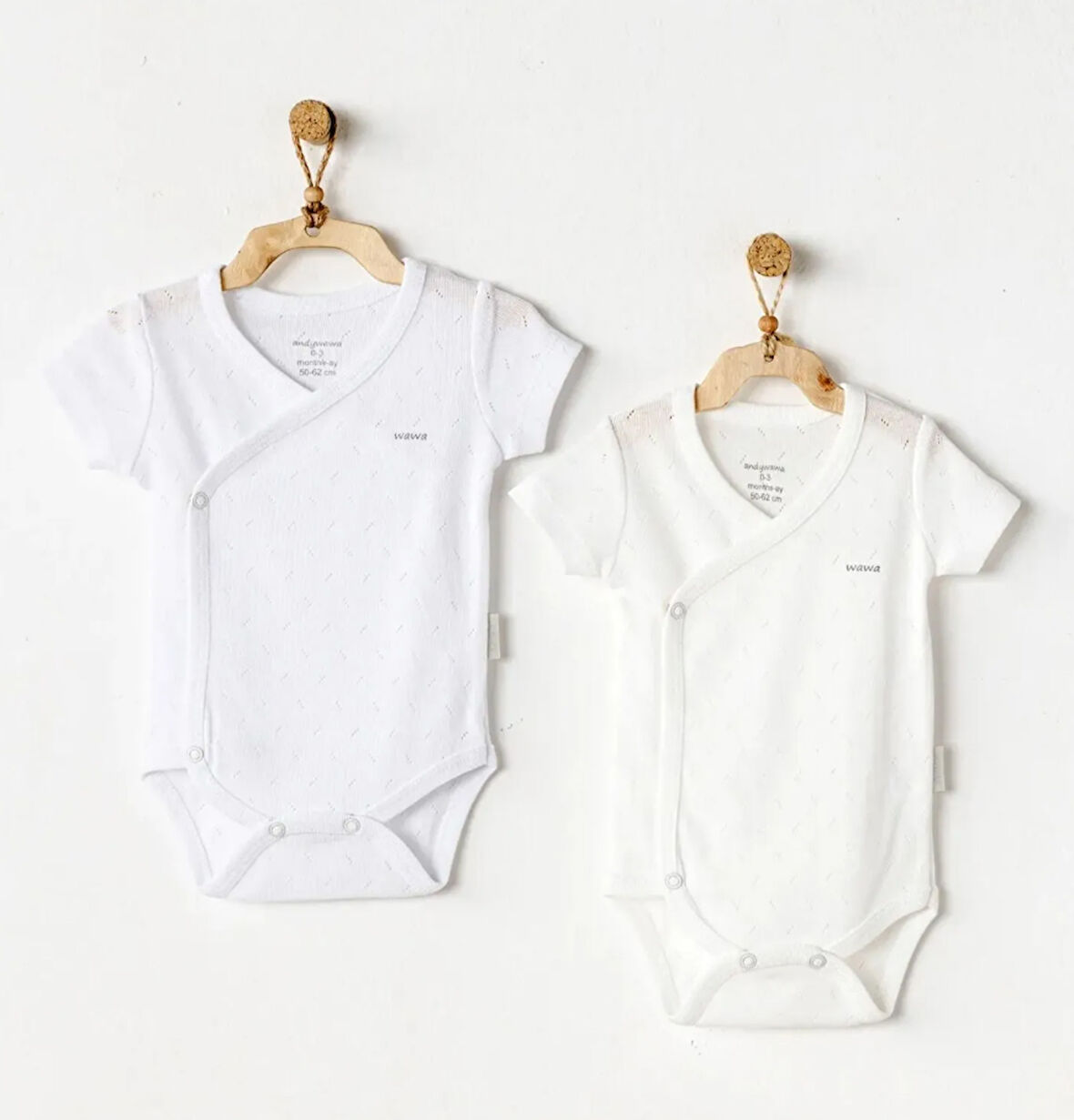 Andy Wawa Bebek Ekru Beyaz 2'li Body AC25554