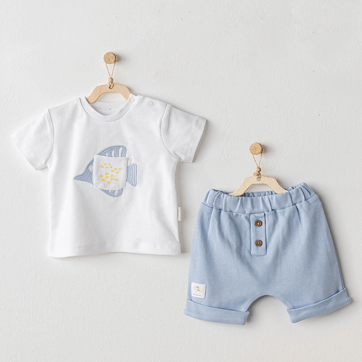 Erkek Bebek Takım 2 Parça Set Ocean Is My Happy Place AC25608