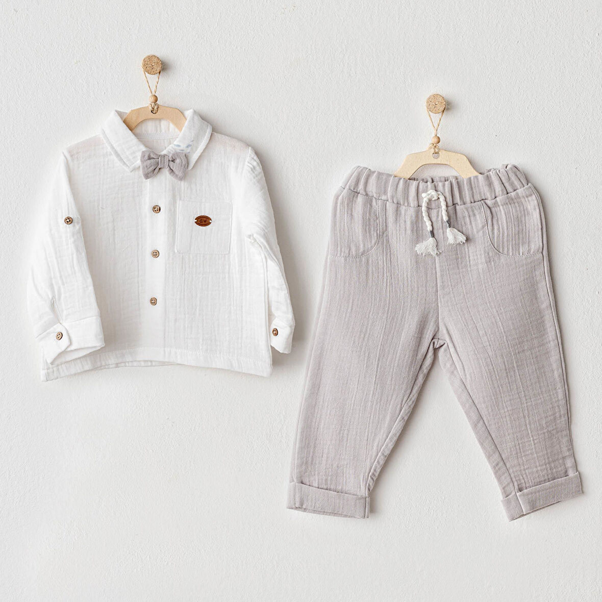 Erkek Bebek Takım 2 Parça Muslin AC25622
