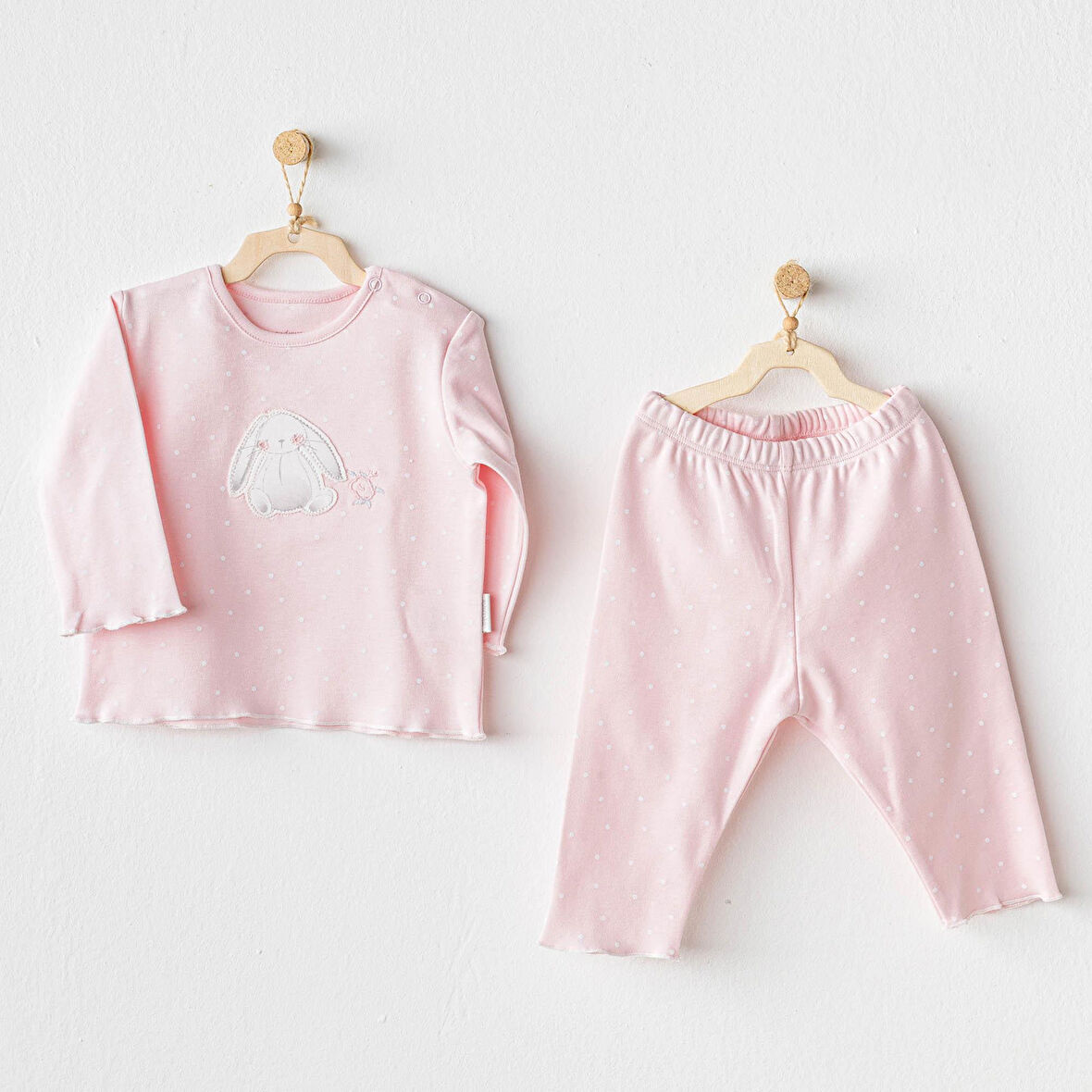 Kız Bebek Takım 2 Parça Set Cuddly Bunny Bear