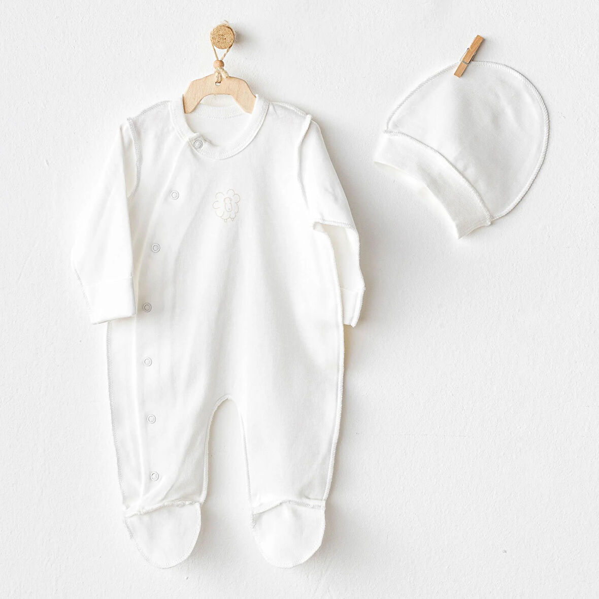 Bebek Tulum Takım Romper Hat Organic Prematüre Set