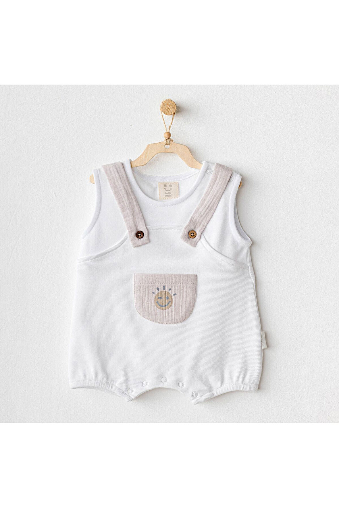 Andy Wawa Bebek Romper Basic Beyaz Tulum AC25901