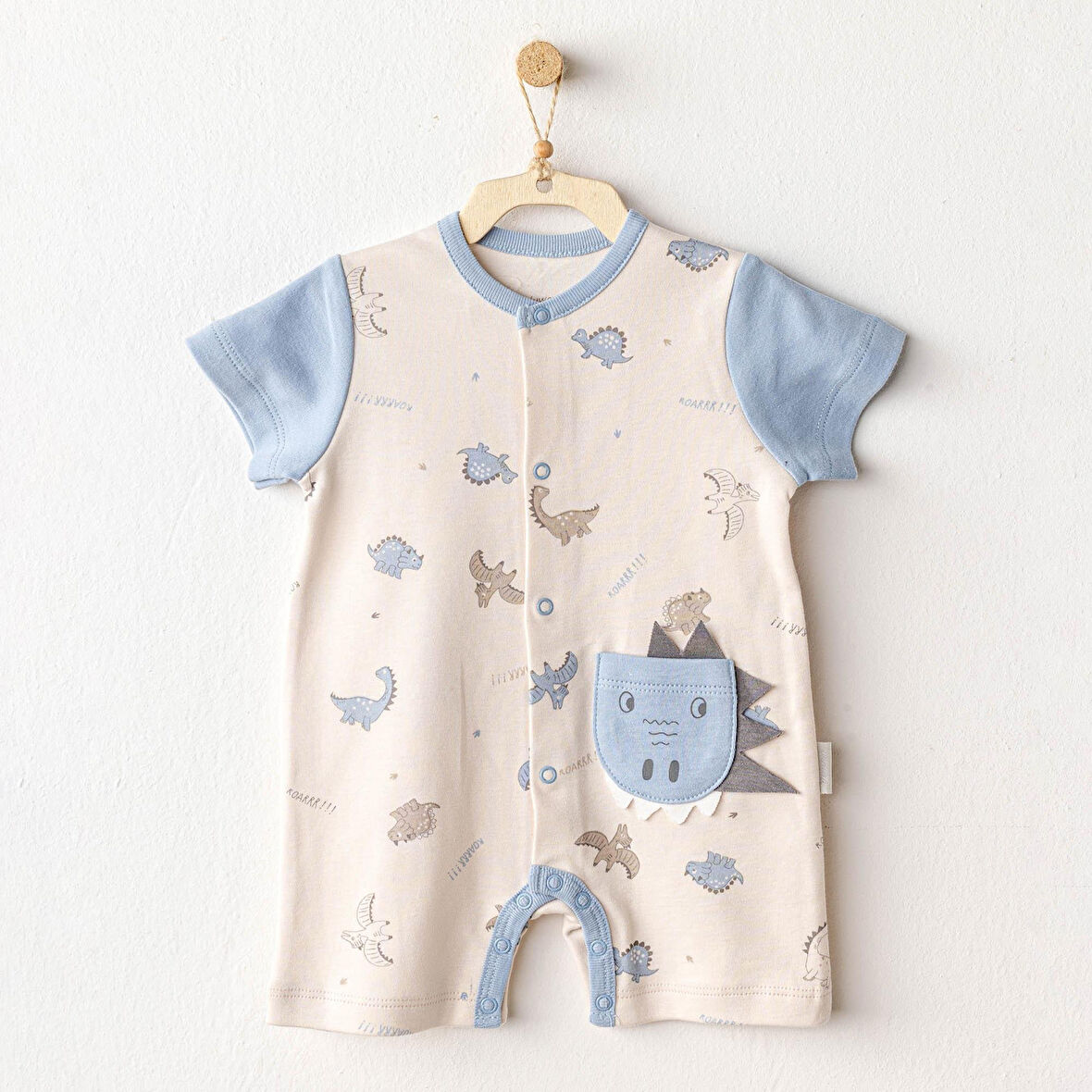 Erkek Bebek Tulum Romper Dino AC25917