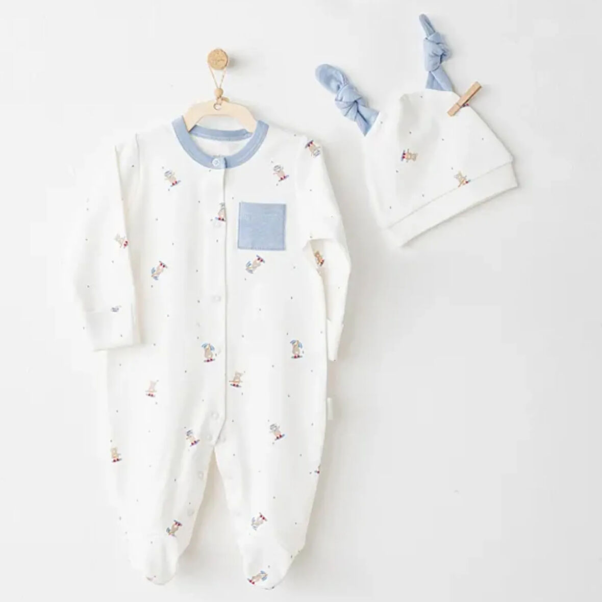 Andywawa Bebek Tulum Takım AC26076 Ekru