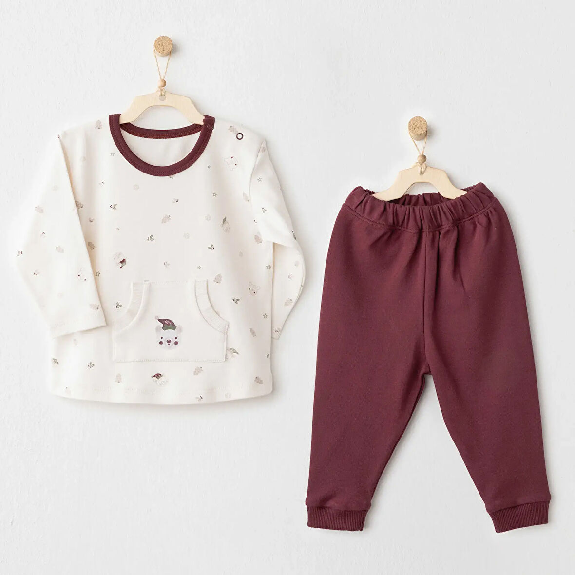 Andywawa AC26184 My 1 St Wardrobe 2`li Takım Bordo