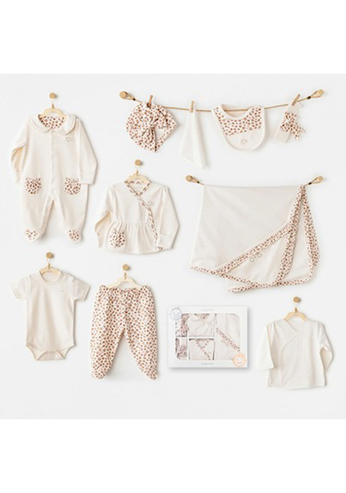 Andywawa 10'lu Bebek Hastane Çıkış Seti AC26231 Ekru