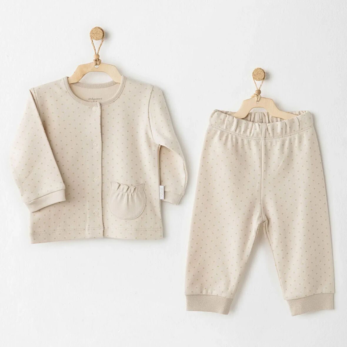 Andywawa AC26047 You Are Special 2`li Takım Bej