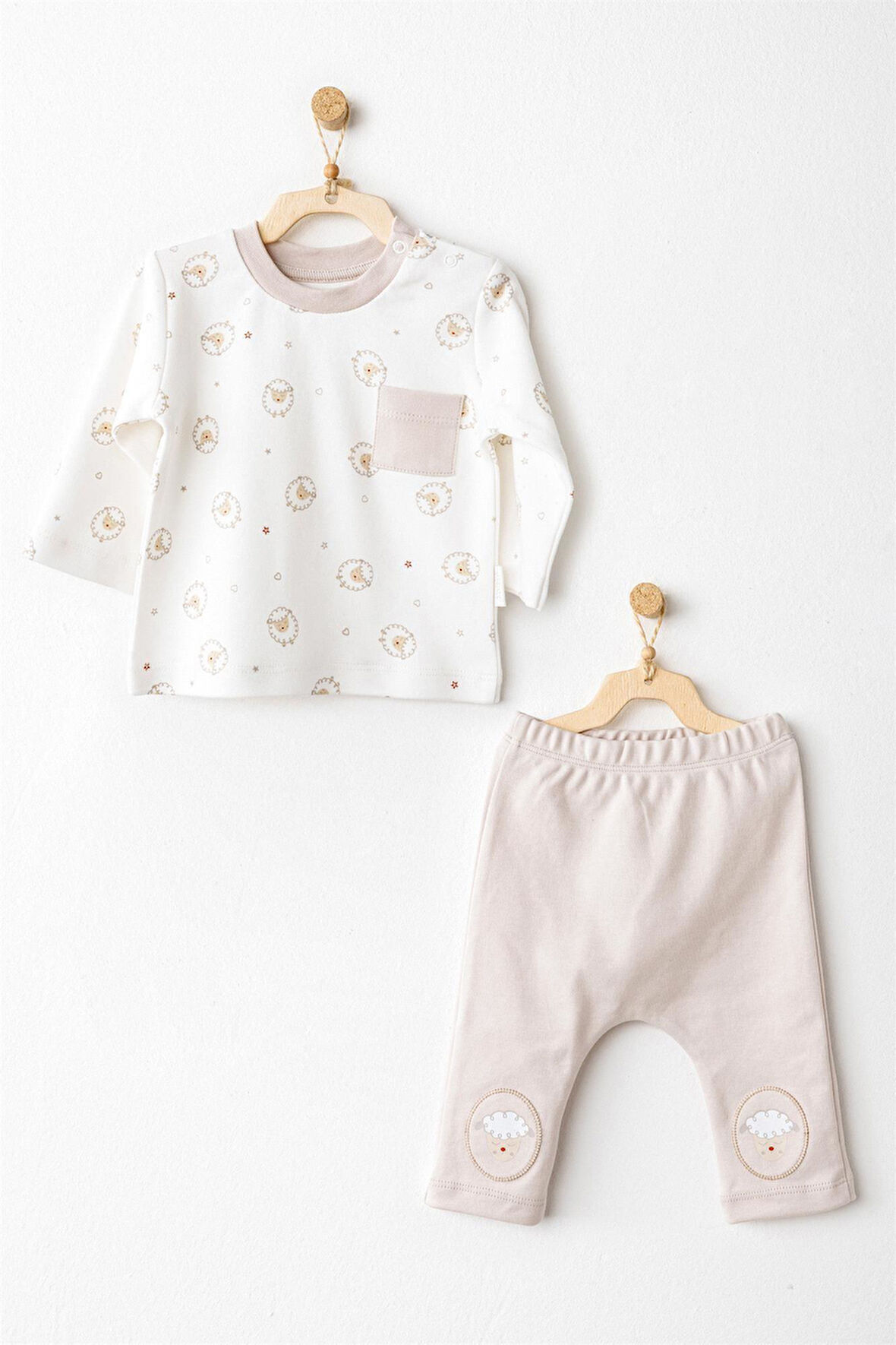 Andywawa Bebek Tinny's Sheeps Alt Üst Takım AC26153