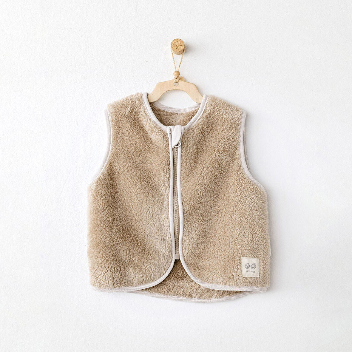 Andywawa Bebek Tinny's Sheeps Peluş Yelek Bej AC26162