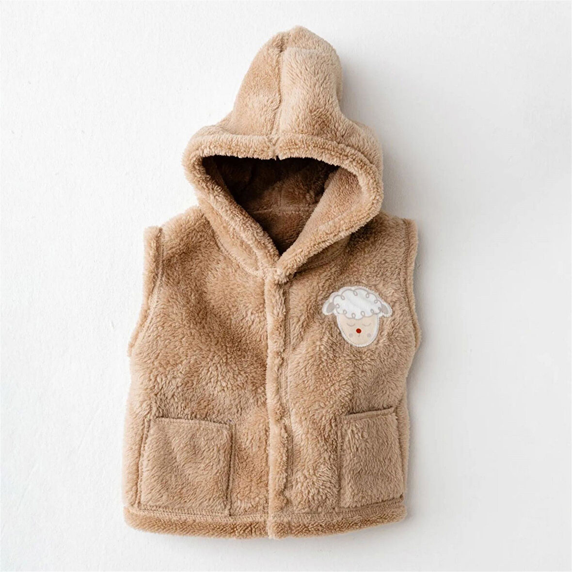 Andywawa Bebek Tinny's Sheep Peluş Yelek Bej AC26163