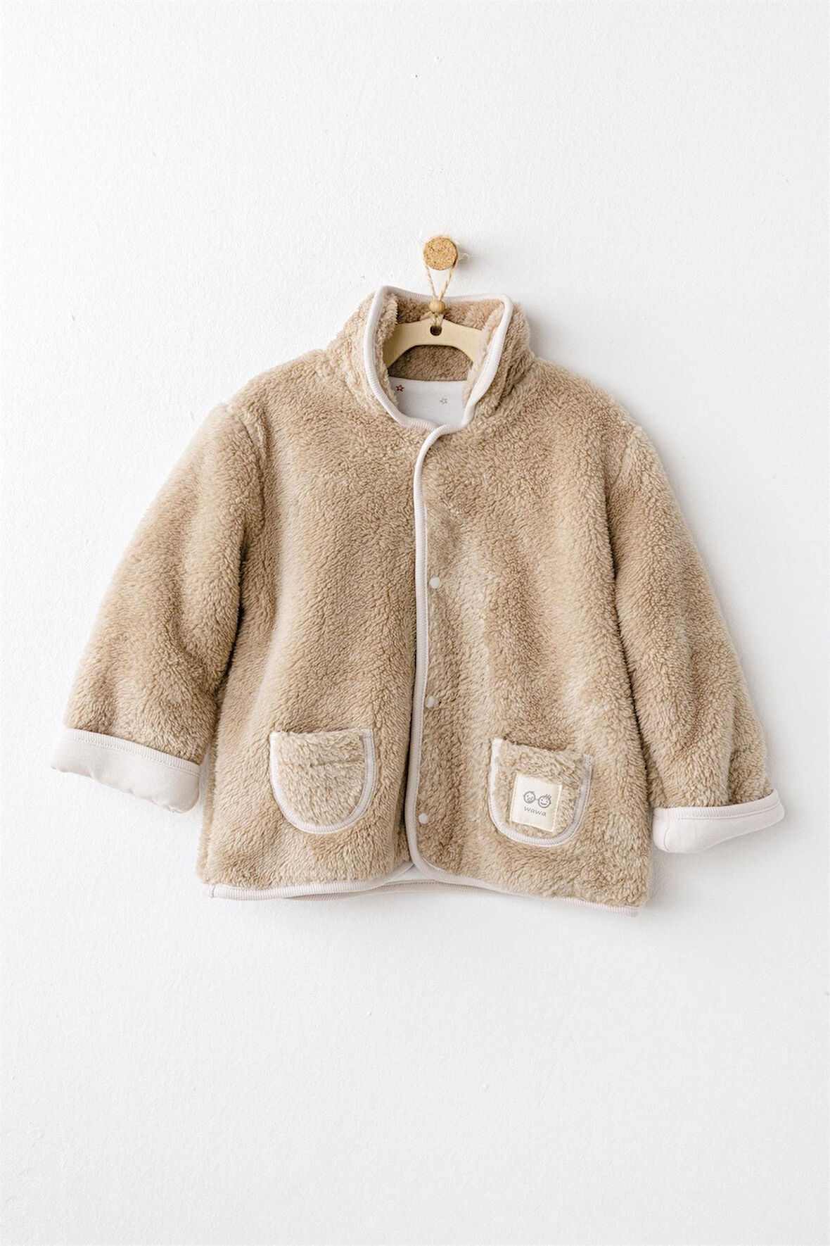 Andywawa Bebek Tinny's Sheeps Peluş Ceket Bej AC26165