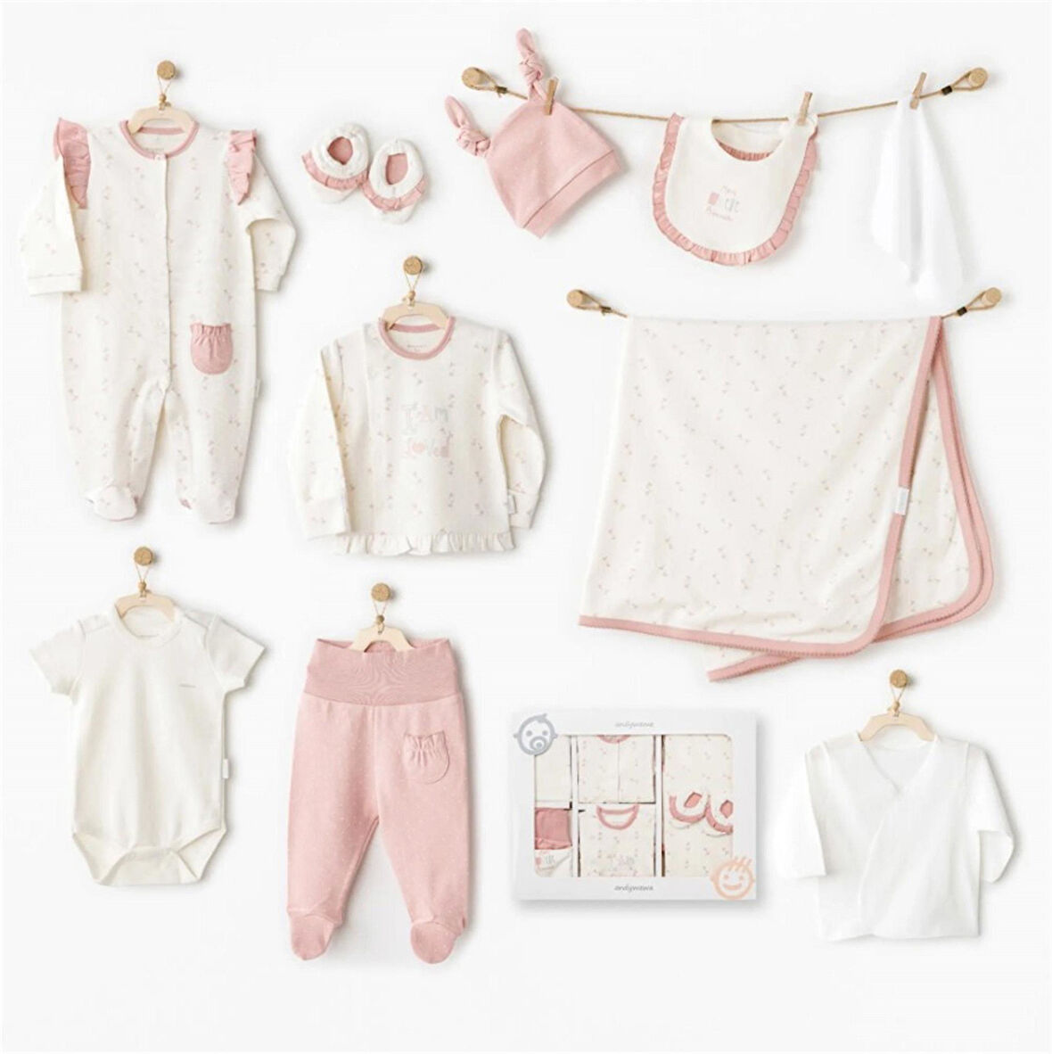 Andywawa 10'lu Bebek Hastane Çıkış Seti AC26081 Ekru