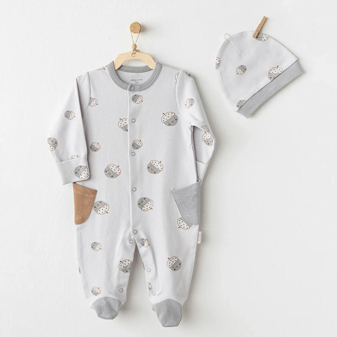 Andywawa AC26104 Hello Autumn Tulum Takım Gri