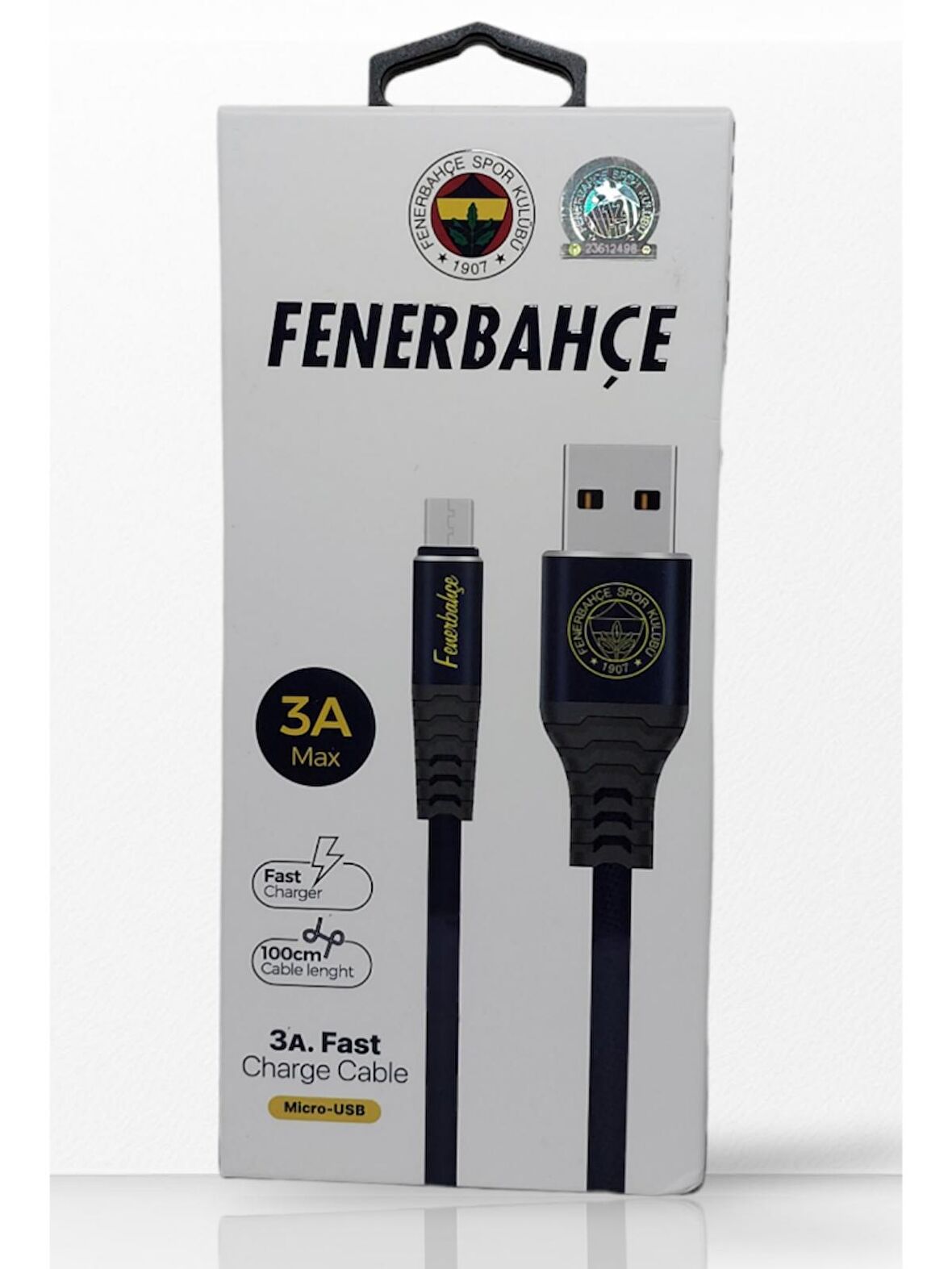 Fenerbahçe Micro USB Hızlı Şarj Aleti Lacivert