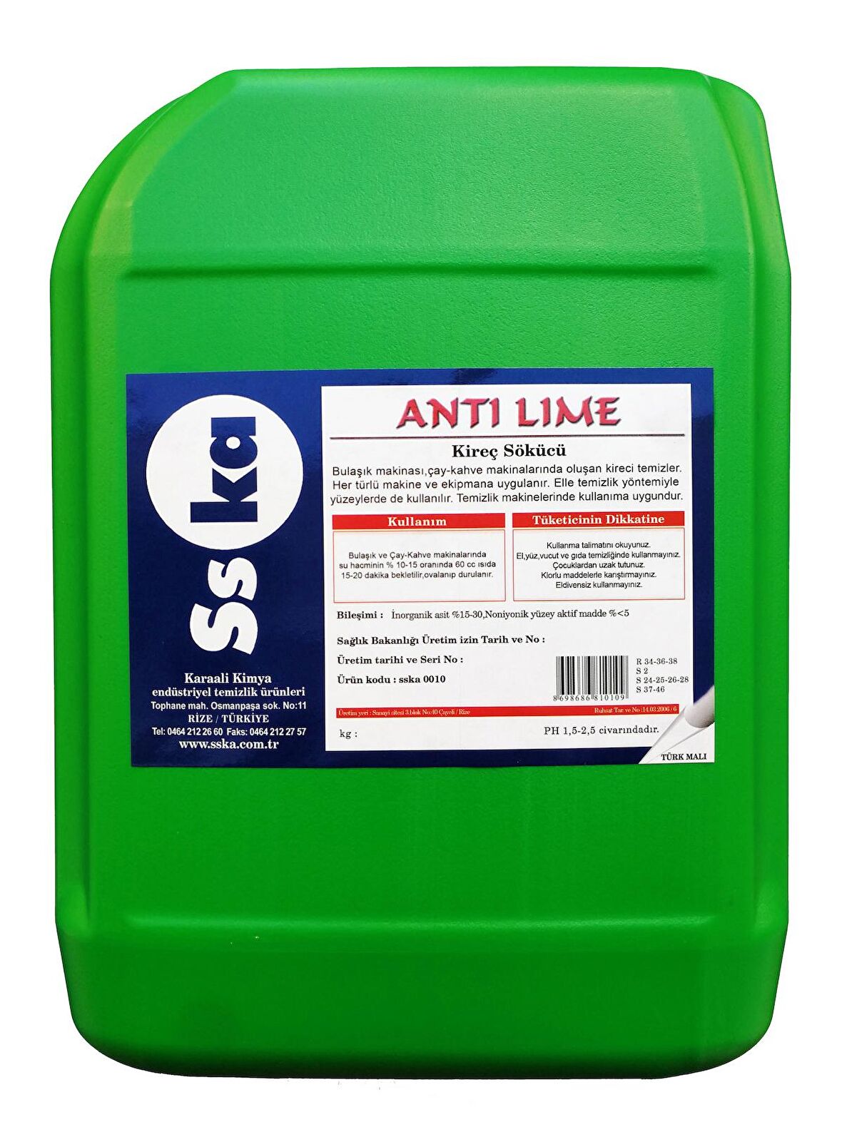 Sska Anti Lime 5 kg Pas ve Kireç Çözücü Sıvı