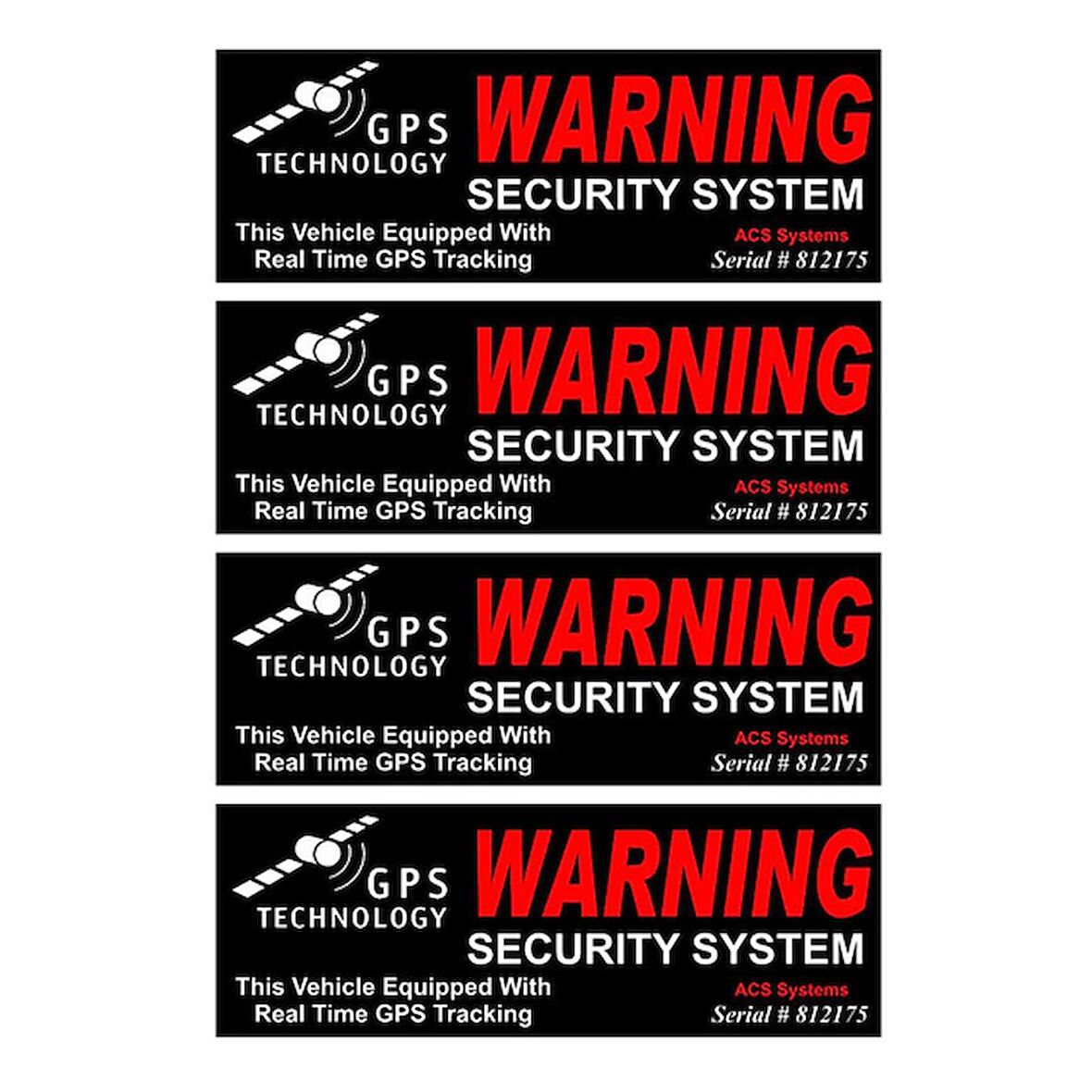 4x Gps Uydudan Takip sistemi Var araba Sticker
