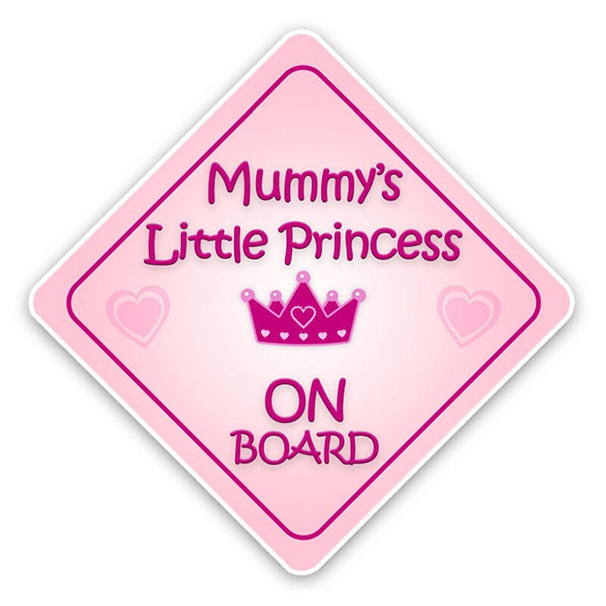 Arabada Annesinin Prensesi Arabada Bebek Var Sticker 18CM
