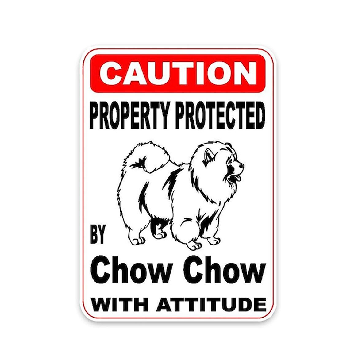 Chow köpek uyarı araba Sticker Etiket Yapıştırma 18CM