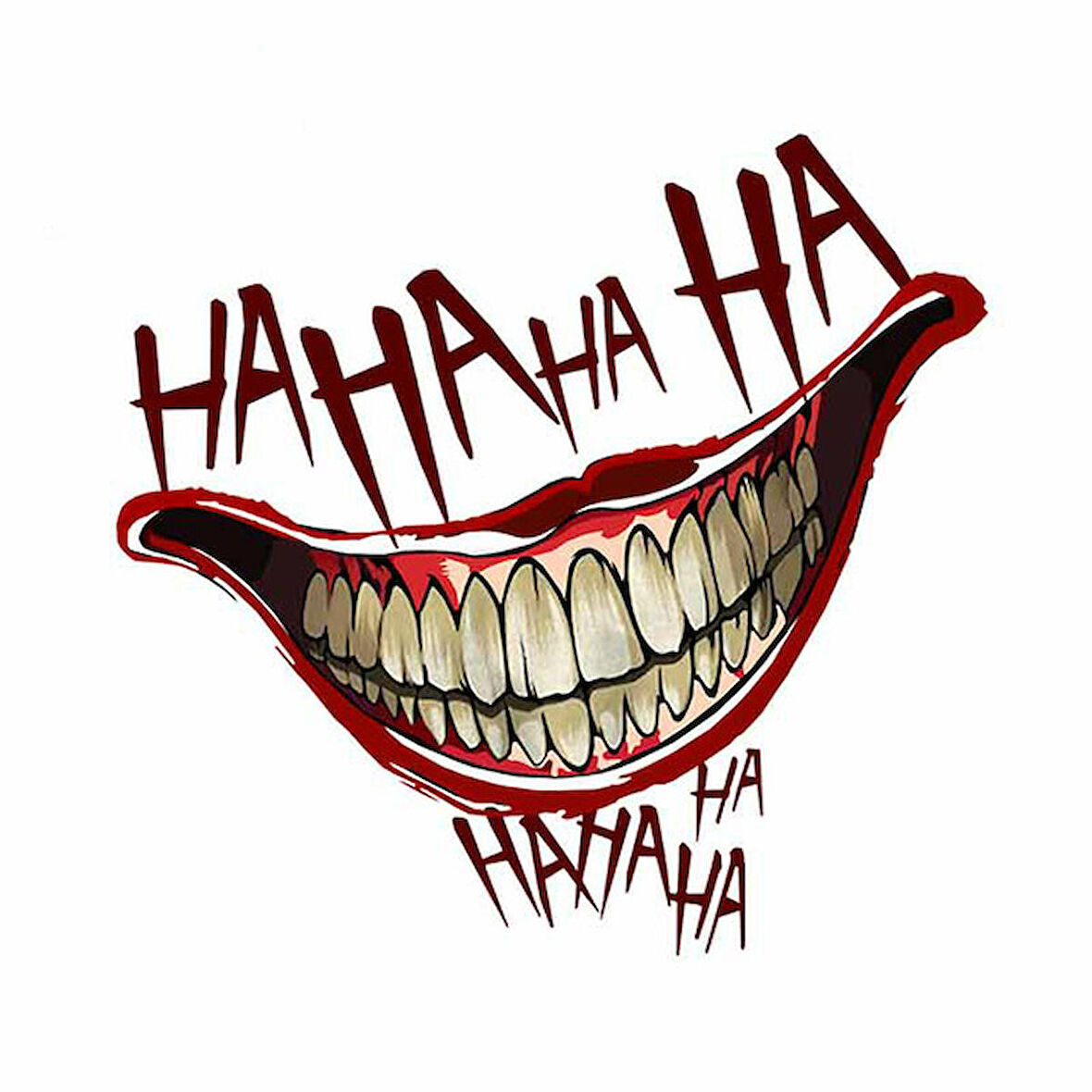 Graffiti araba stil Ha ha ha Sticker Etiket Yapıştırma 18CM