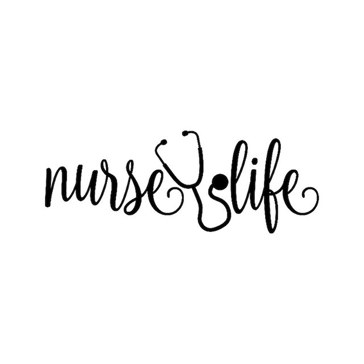 Hemşire yaşam Araba Oto Sticker Etiket 18 Cm Siyah