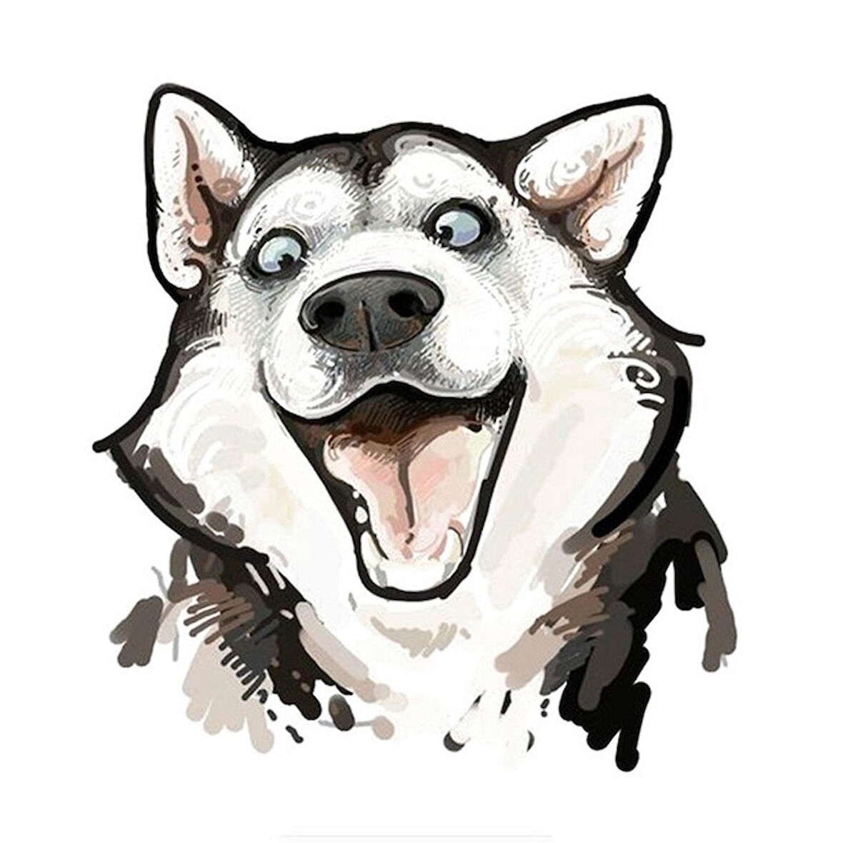 Husky köpek araba Sticker 18 Cm Etiket Yapıştırma