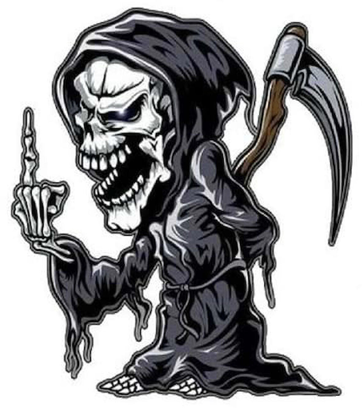 Komik Kuru Kafa Sticker oto etiket yapıştırma 17CM