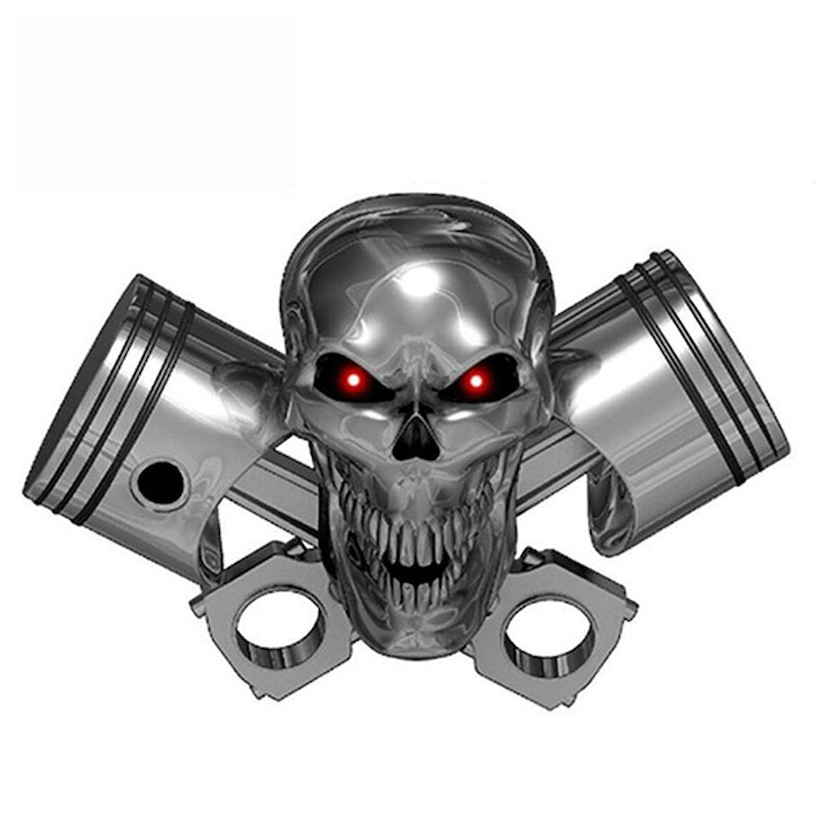 Kuru Kafa Piston Sticker 18 cm Araba Etiket