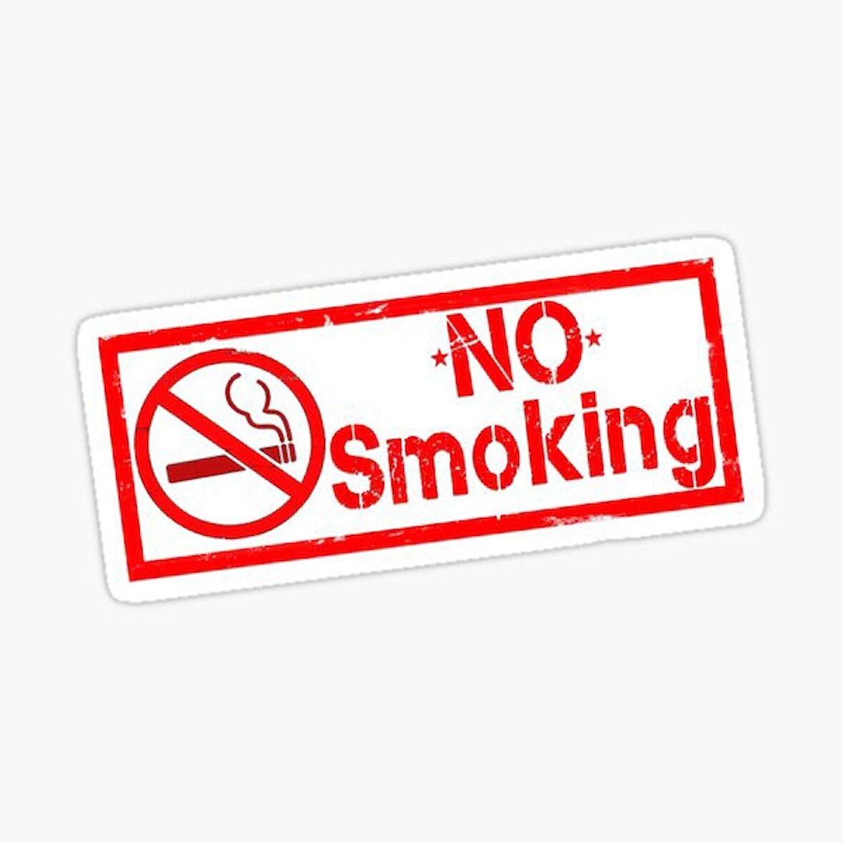 No Smoking Arba Sticker Etiket 12 Cm 4 Adet