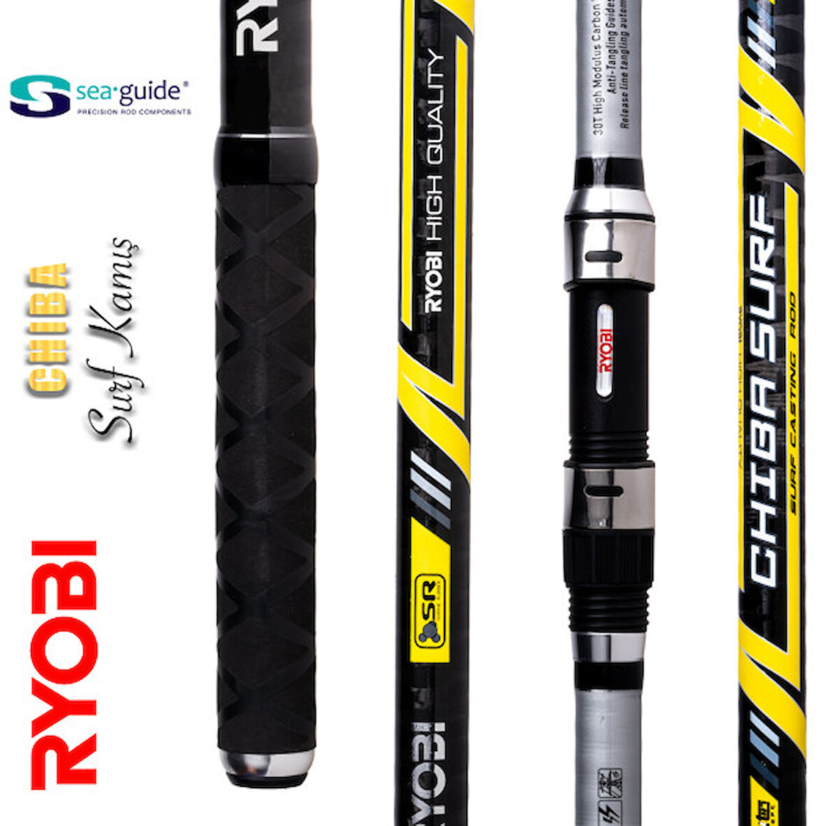 Ryobi Chiba 3 Parça 3.90m 100-300gr Surf Olta Kamışı