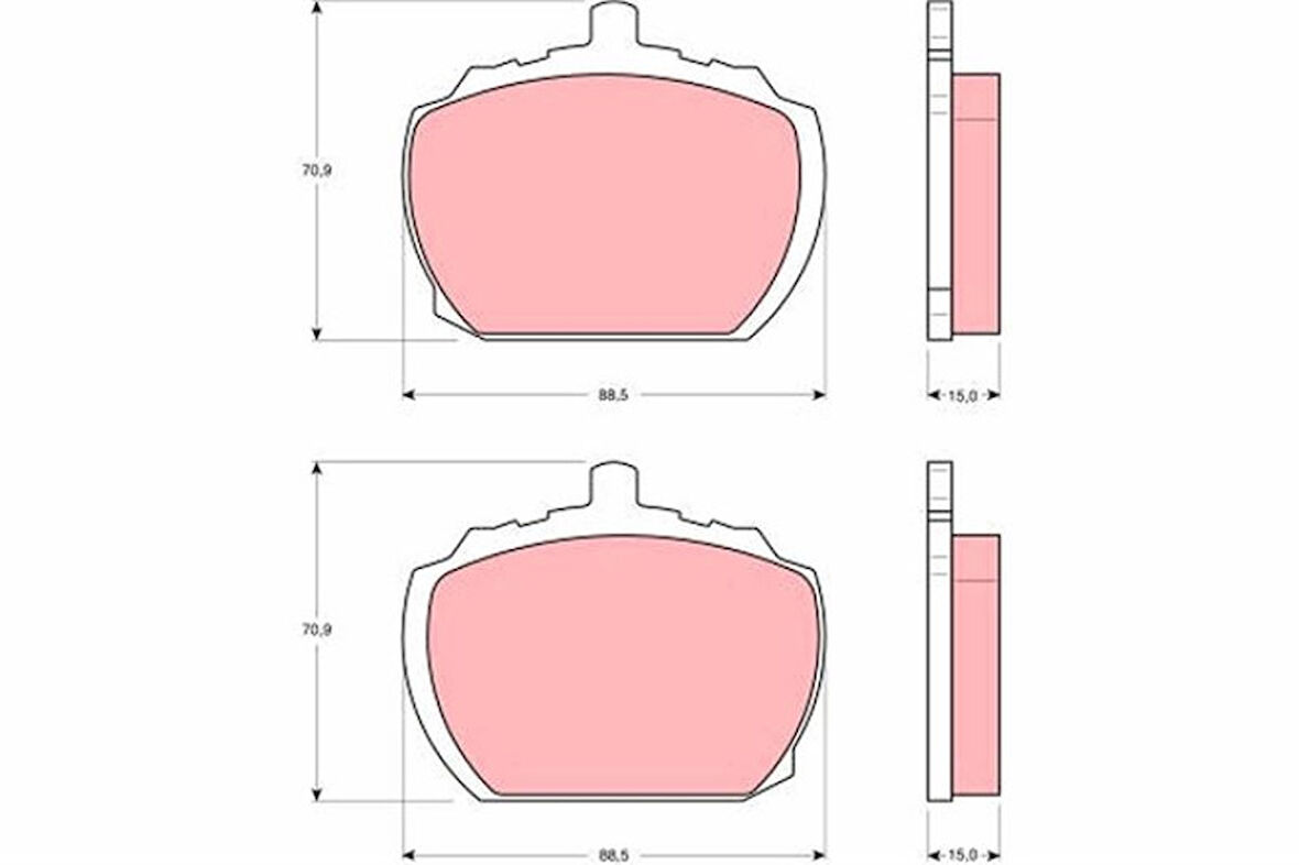 İveco Ticarı Fren Balatası On Range Rover I 85>90 Defender 90>94 Transıt İveco 78>92 Daıly I 78>89 - Trw Gdb340