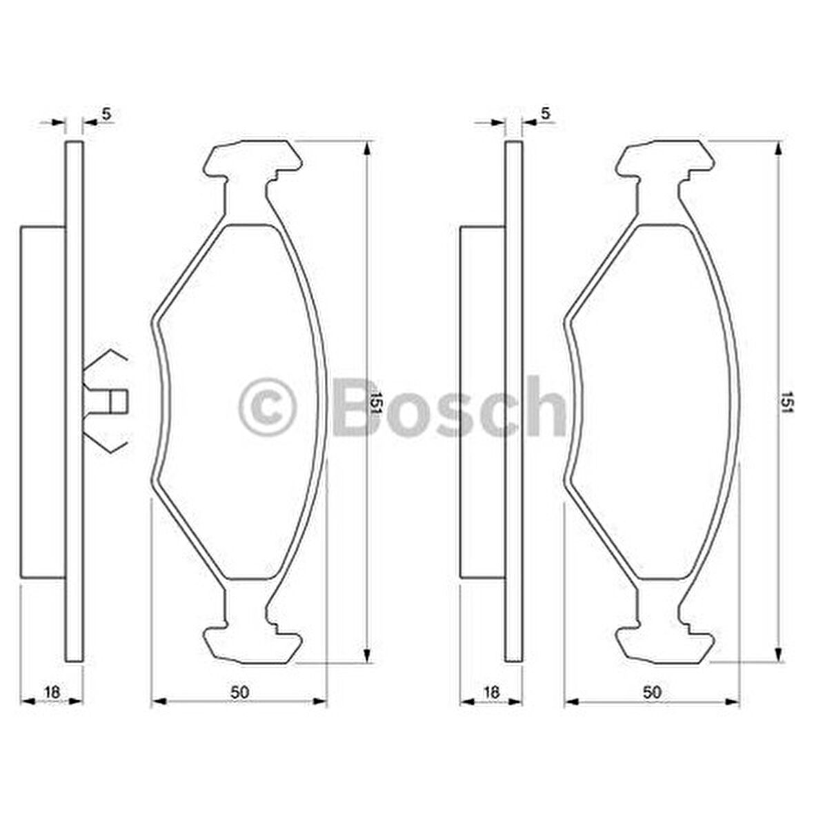 Bosch Fren Balatası Ön 151Mm Palio 1.4 87