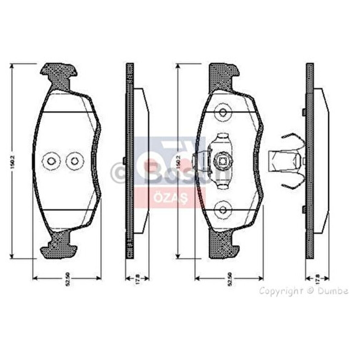 Bosch Fren Balatası Ön 150.2Mm Logan Mcv 07
