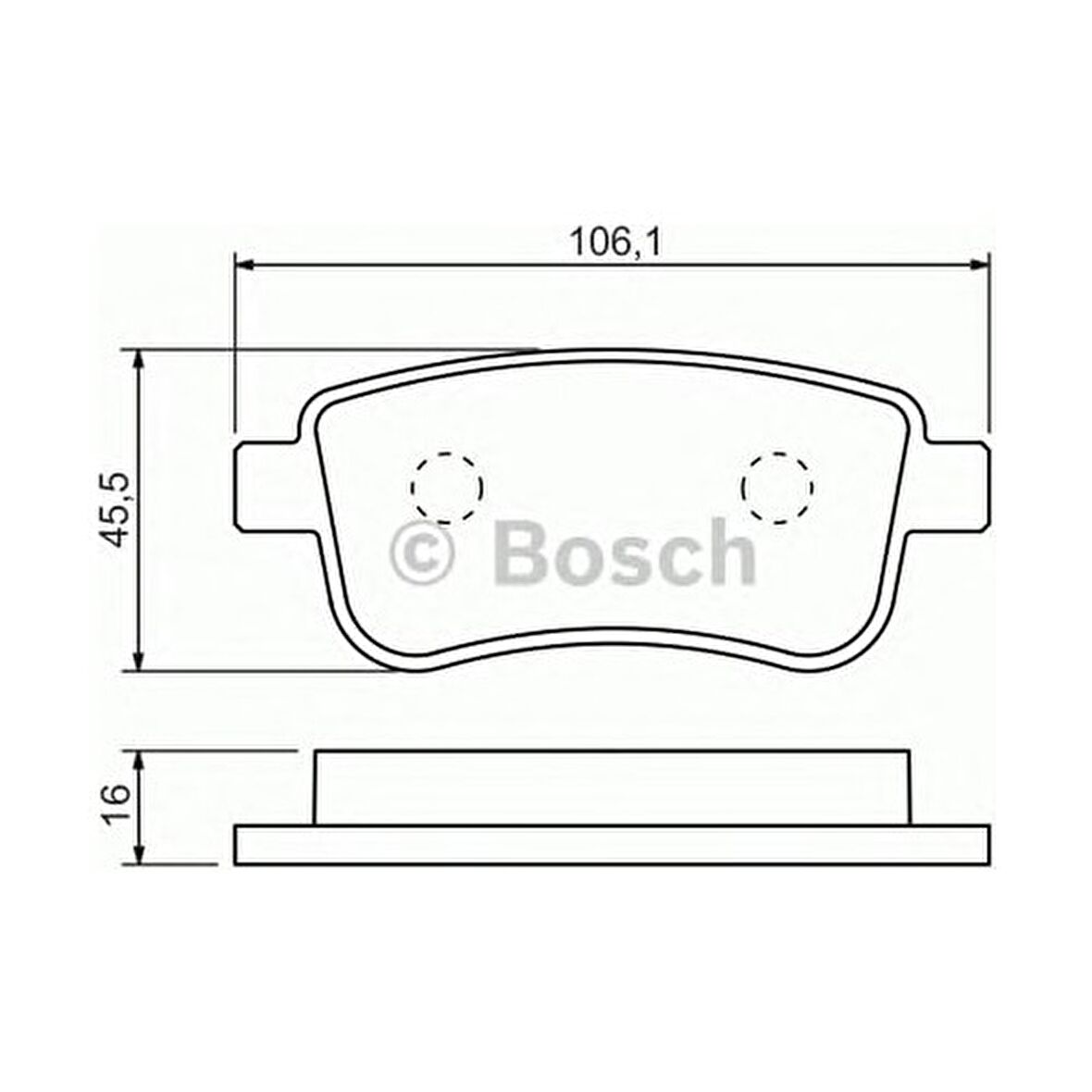 Bosch Fren Balatası Arka 106Mm Megane III Hatchback 1.6 16V 08