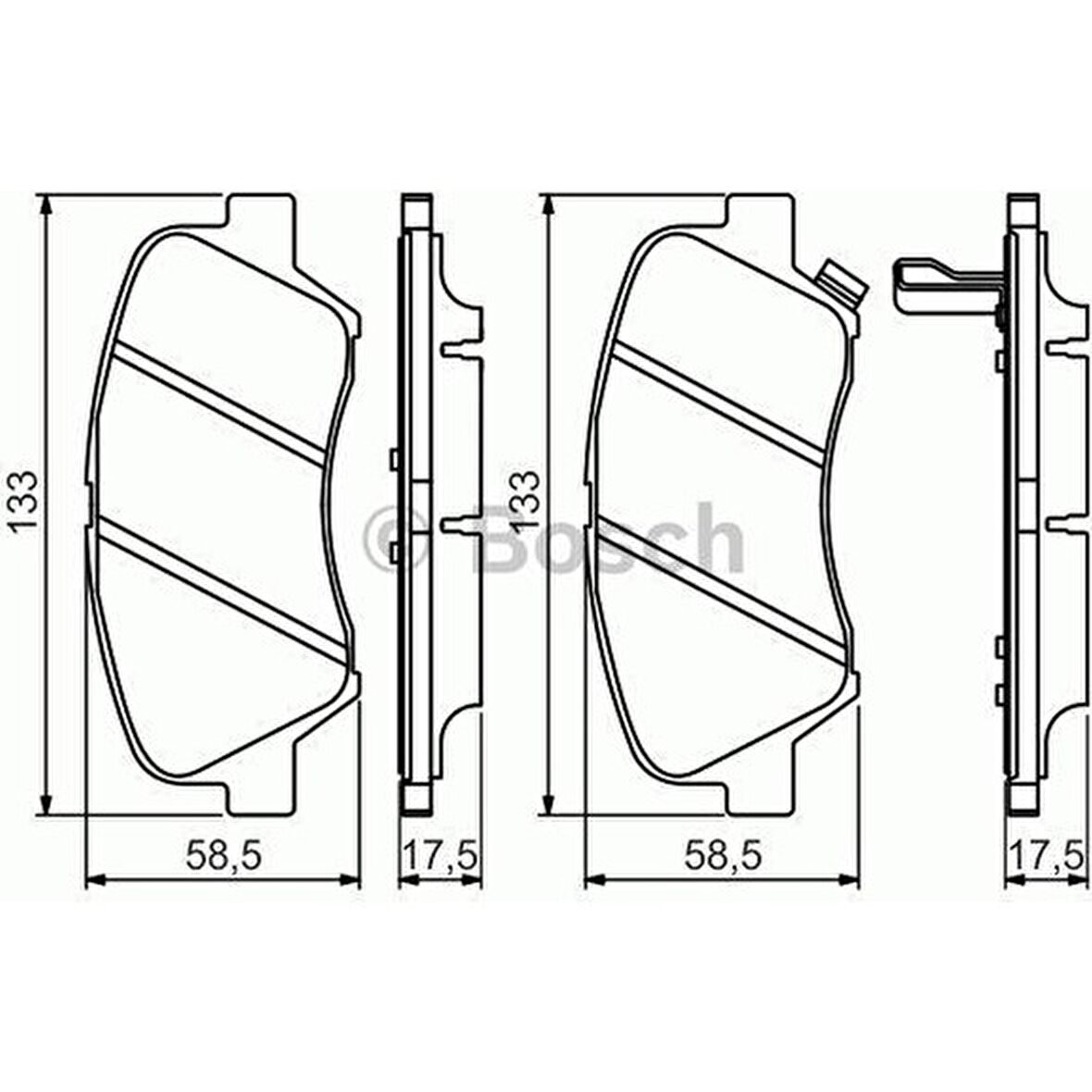 Bosch Fren Balatası Ön 133Mm Rıo III 1.1 Crdı 11
