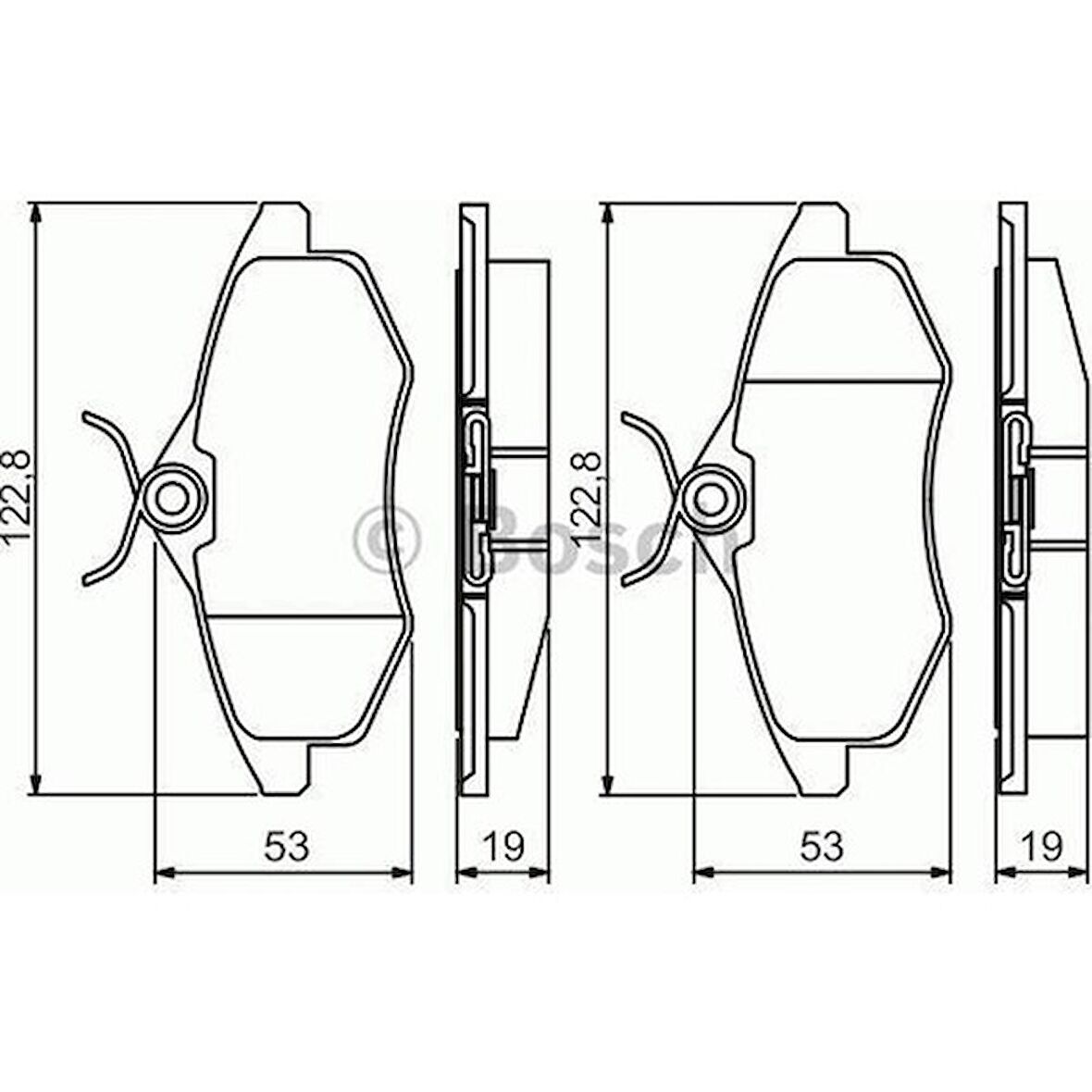 Bosch Fren Balatası Ön 122Mm C2 1.4 06