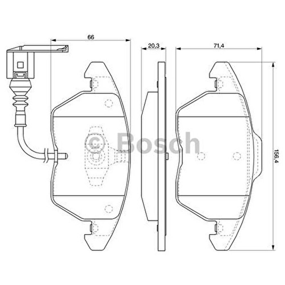 Bosch Fren Balatası Ön 156Mm Bora Golf Iv 11