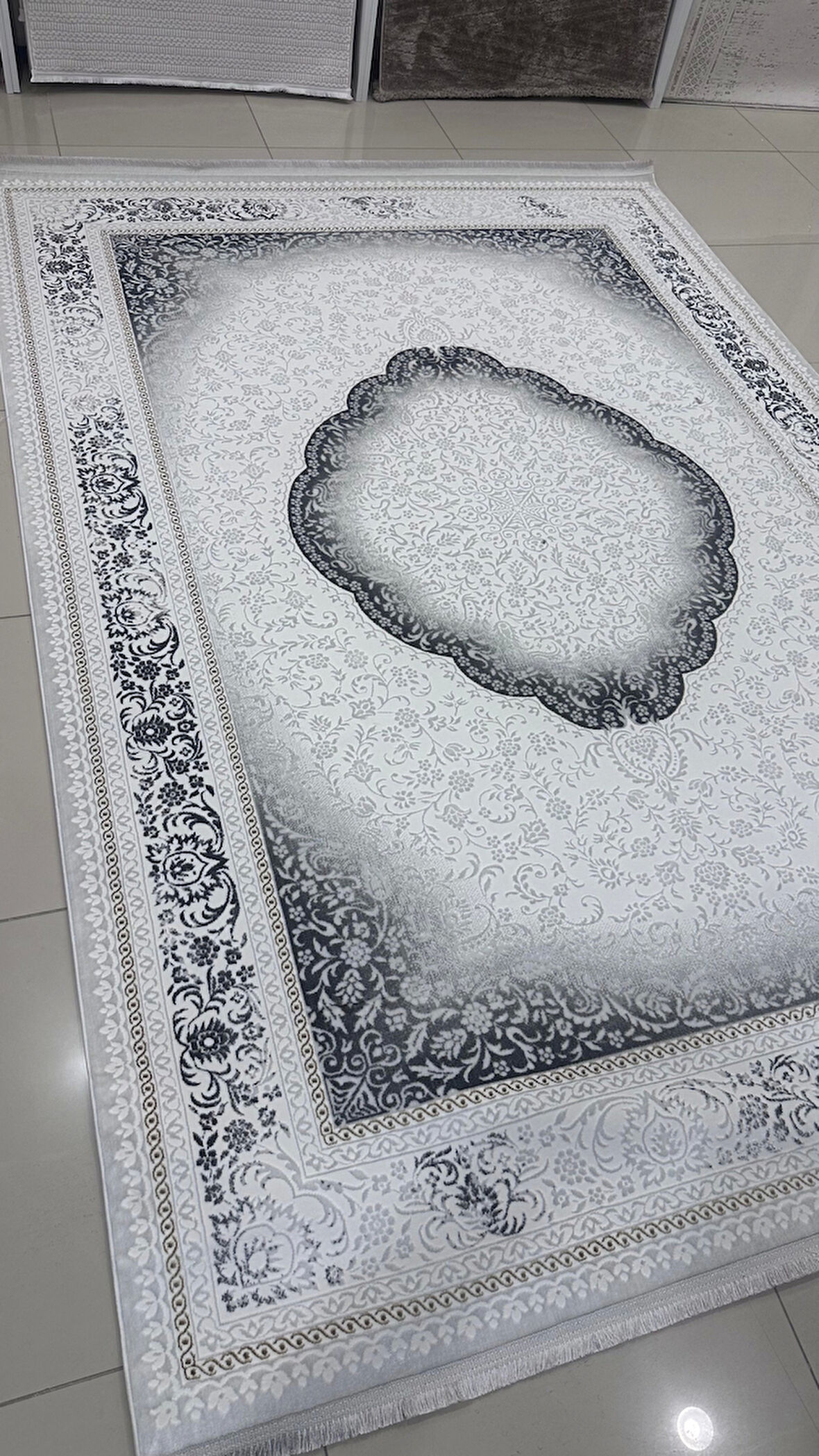 Safyün Halı Kadife KF513 Gri