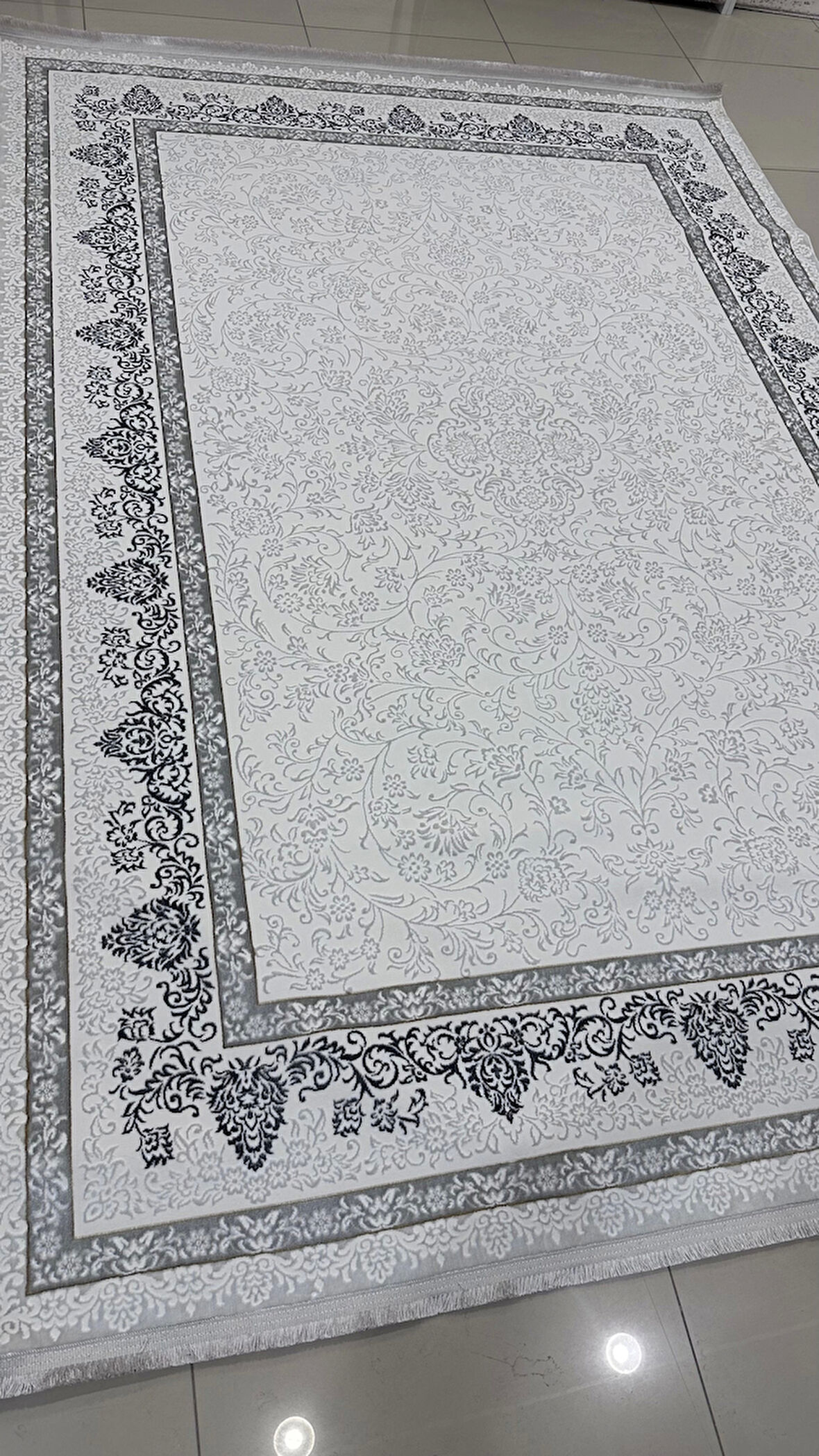 Safyün Halı Kadife KF512 Gri