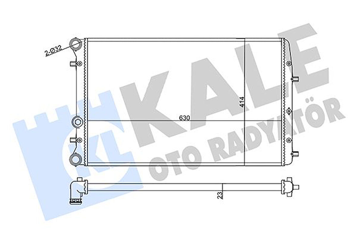 Vag Motor Radyatoru (mekanık) Polo Cordoba İbiza IV V Fabıa Roomster 1,2 1,4 1,6 1,9tdi 99>16 - Kale 356935