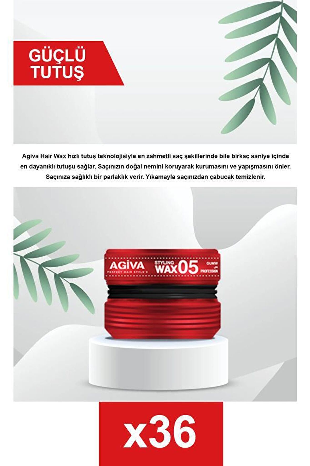 Agiva Wax Saç Şekillendirici 05 175 ml X36