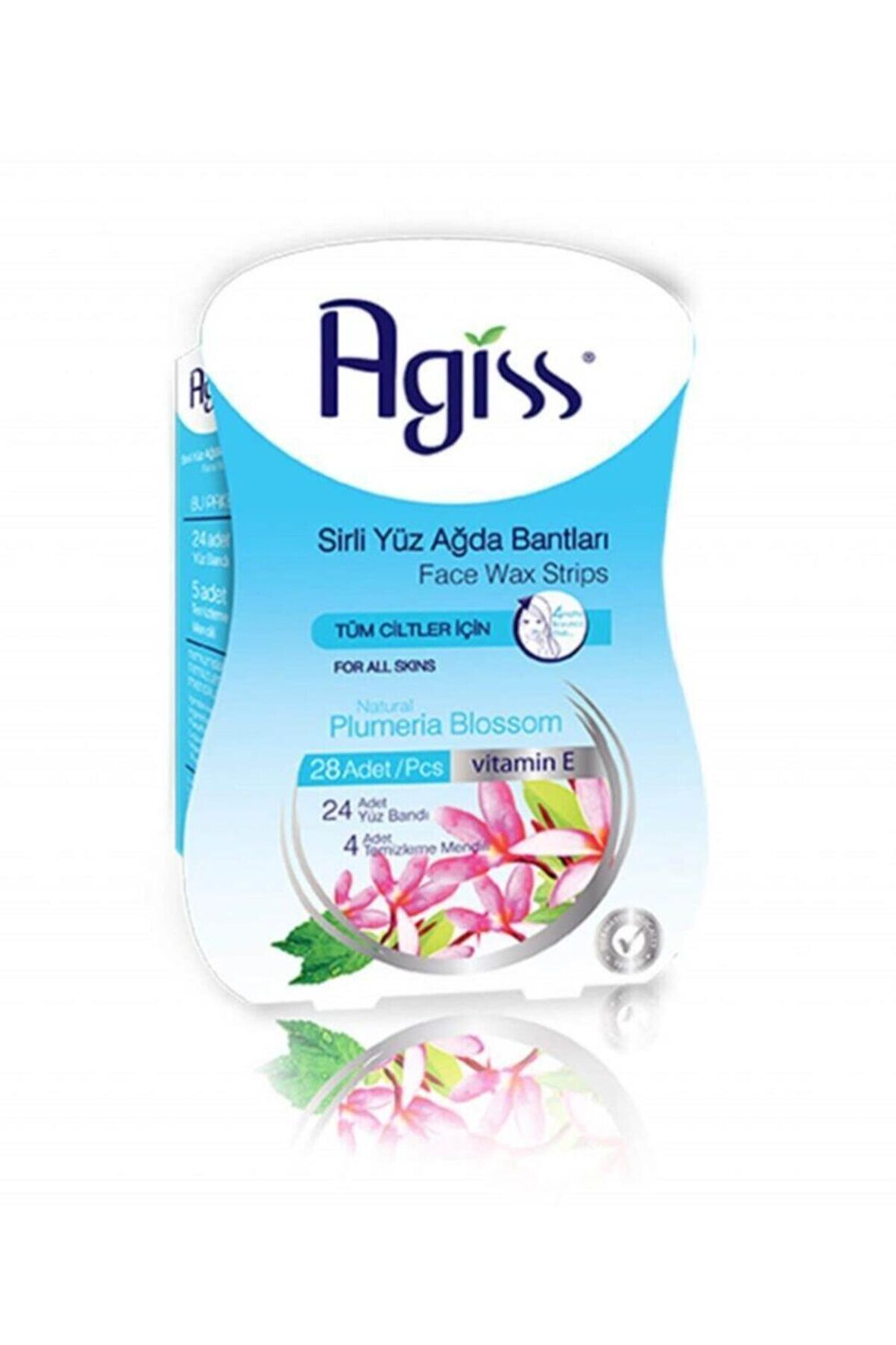 Agiss Natural Plumeria Blossom Yüz için Ağda Bandı 24'lü