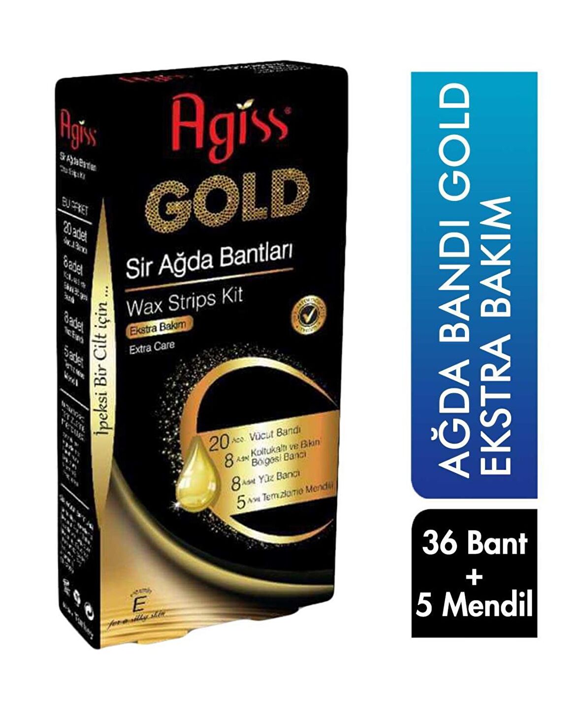 Agiss 41'Li GOLD Ekstra Bakım Sir Ağda Bandı Komple Set