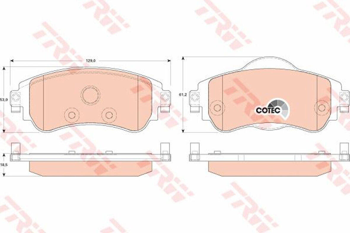 Psa On Fren Balatası C4 II Ds4 1,4 Vti,1,6 Hdi (11 / 2009 ) 1,6 E Hdi (04 / 2011 ) - Trw Gdb1917