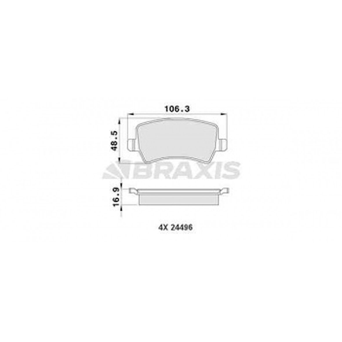 Ford Fren Balatası Arka S-Max 09> 06> Galaxy III 06> / S60 10> S80 06> V60 V70 06> Xc60 08> Xc70 06> / Ra - Braxıs Aa0119