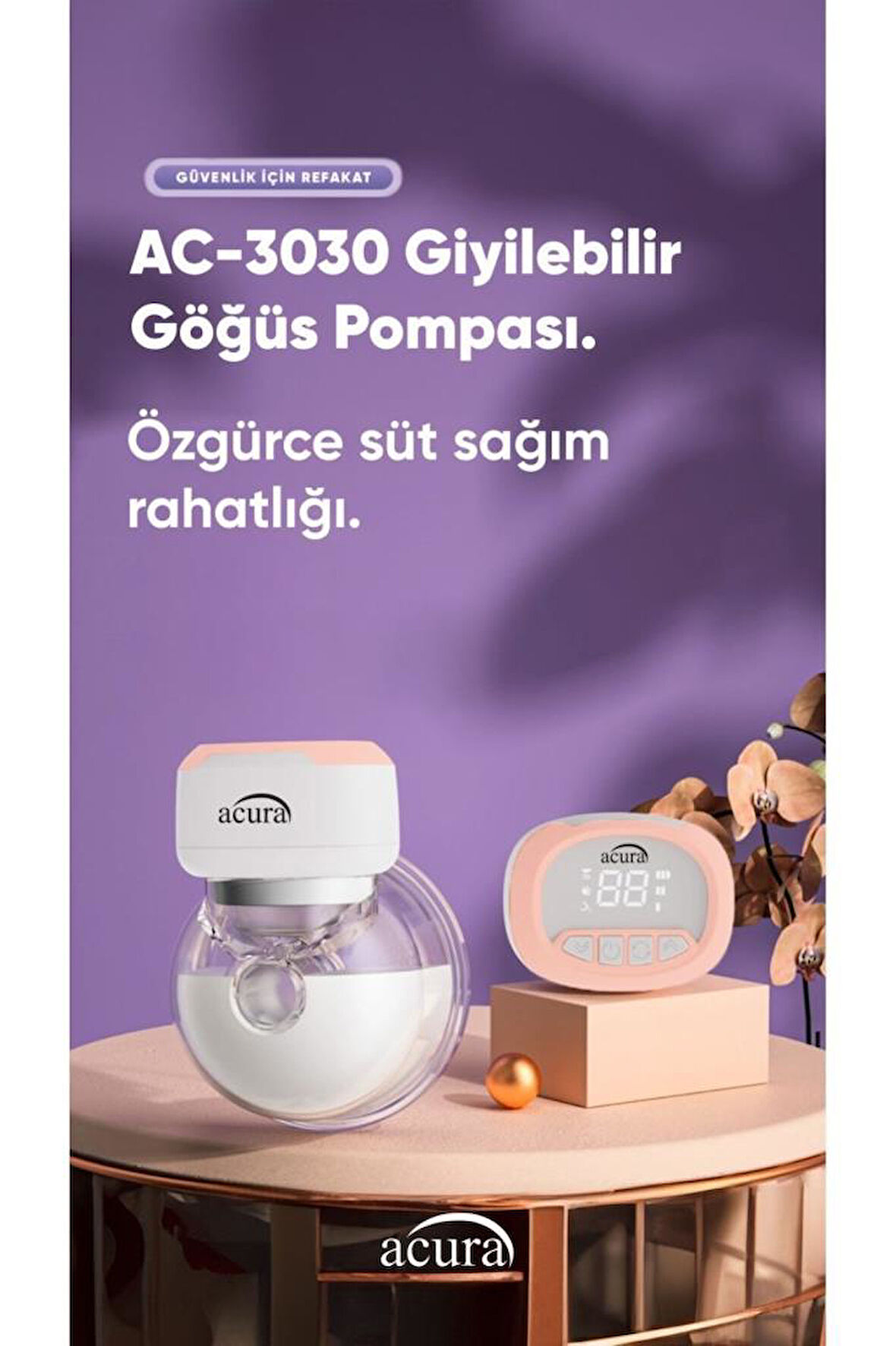 Acura AC-3030 Giyilebilir Göğüs Pompası