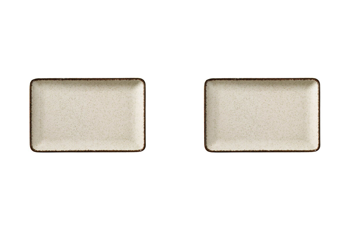 Kütahya Porselen Moderna Düz Tabak Tarçın 2 Parça 18x13cm TAN18X13DUS2730P02