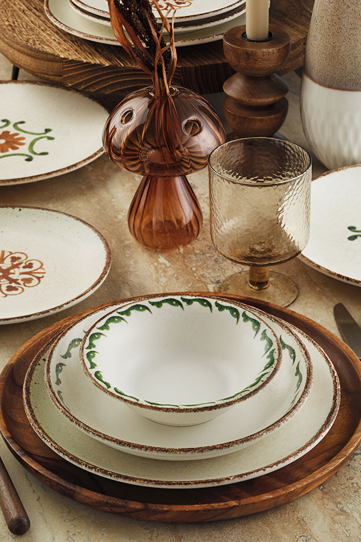 Kütahya Porselen Storia 24 Parça 6 Kişilik Yemek Takımı