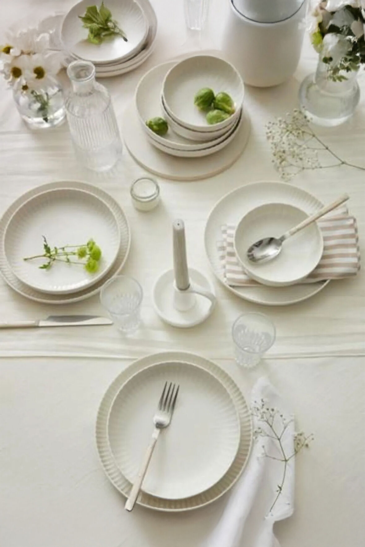 Kütahya Porselen Crest Sade Dekorsuz 24 Parça 6 Kişilik Bone Yemek Takımı