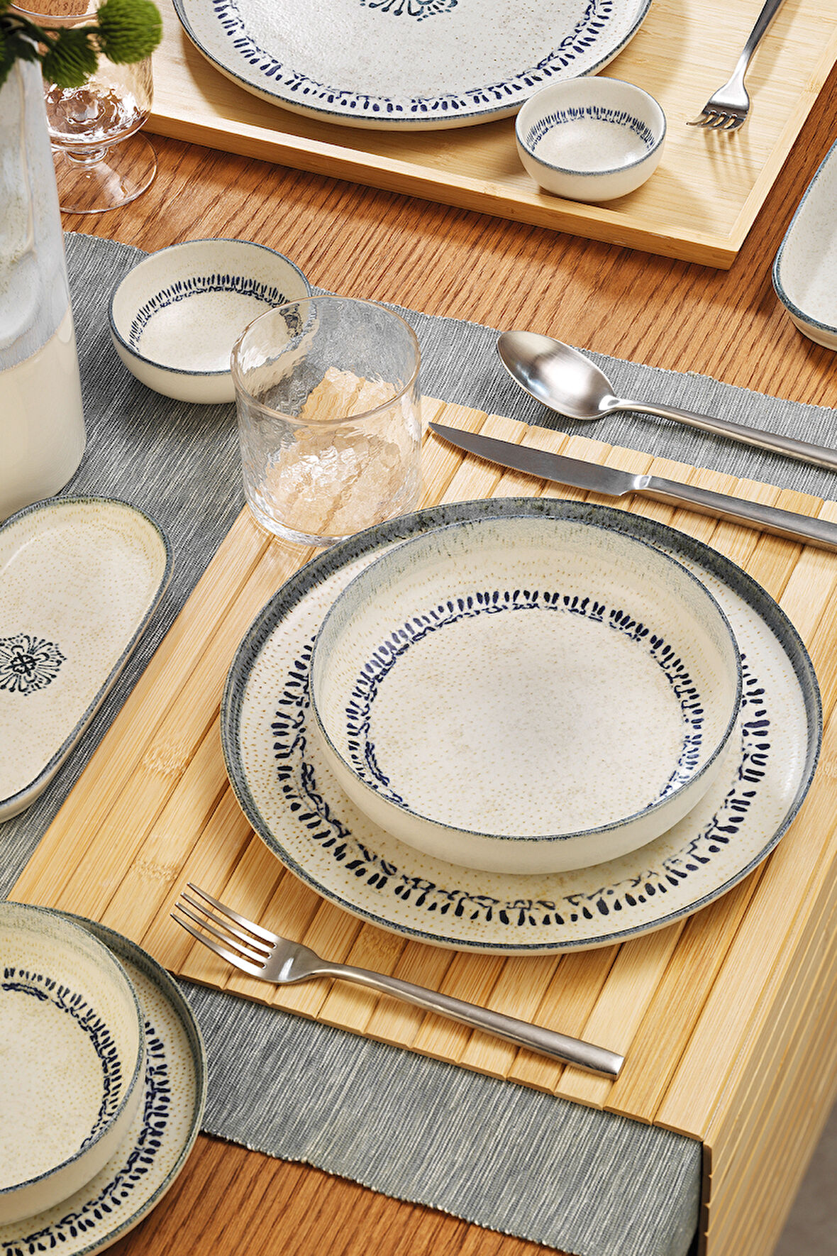 Kütahya Porselen Hane 30 Parça 6 Kişilik Yemek Takımı