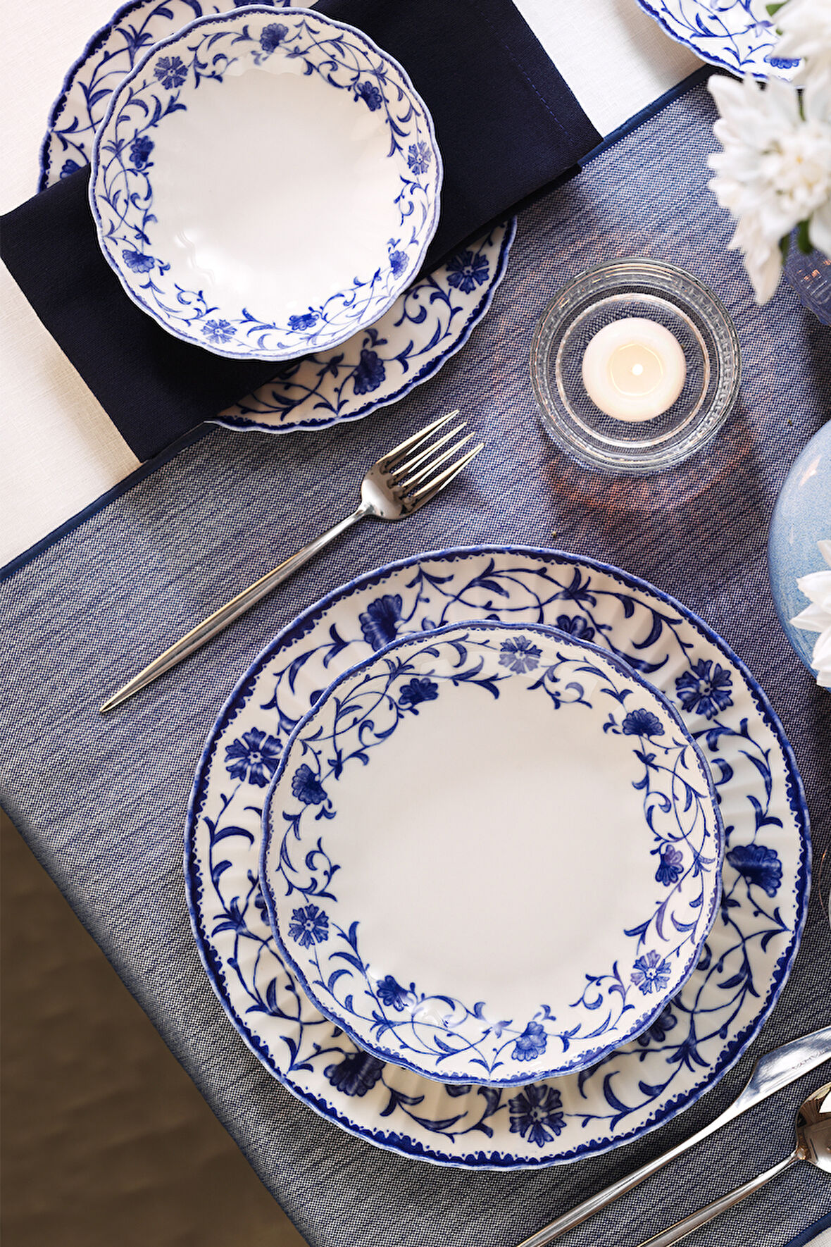 Kütahya Porselen Bone Luz Form 24 Parça 6 Kişilik Yemek Takımı Derun